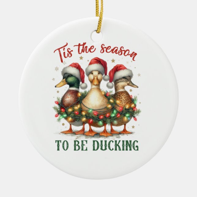 Xmas Gift To be Ducking Ceramic Tree Decoration (Front)