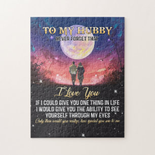 Xmas Gift   To My Hubby I Love You Jigsaw Puzzle