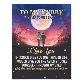 Xmas Gift | To My Hubby I Love You Photo Print