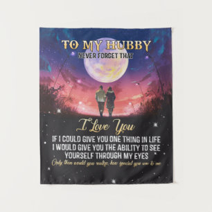 Xmas Gift To My Hubby I Love You Tapestry
