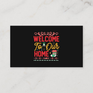 Xmas Gift Welcome to Our Home Business Card