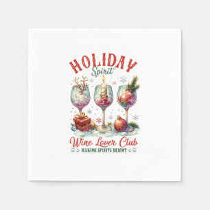 Xmas Gift Wine Lover Club Napkin