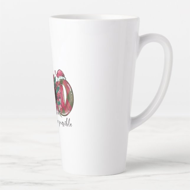 Xmas Gift With God All Things Are Possible Latte Mug (Right)