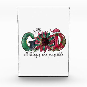 Xmas Gift With God All Things Are Possible Photo Block