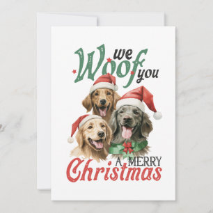 Xmas Gift Woof Merry Christmas Invitation