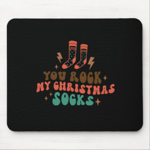 Xmas Gift You Rock My Christmas Socks Mouse Mat