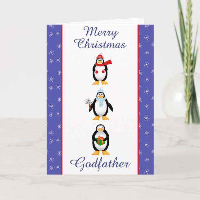 Xmas Godfather Greeting Card (Front)