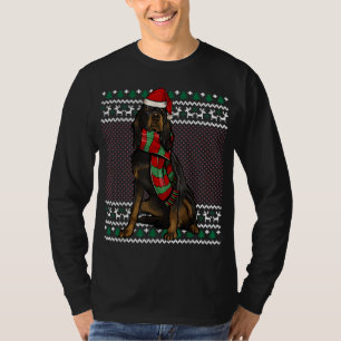 Xmas Gordon Setter Dog Santa Hat Ugly Christmas T-Shirt