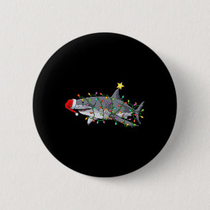 Xmas Graphic Christmas Shark Fun Sharks Christmas 6 Cm Round Badge