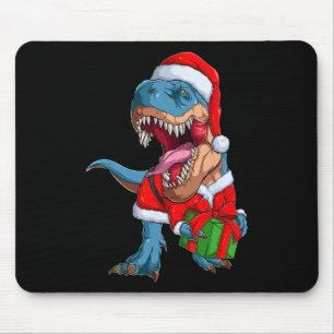 Xmas Graphic Dino T Rex Boys Dinosaur Christmas Mouse Mat