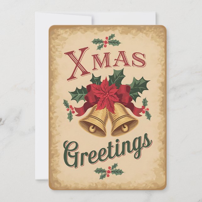 Xmas Greetings Holiday Card (Front)