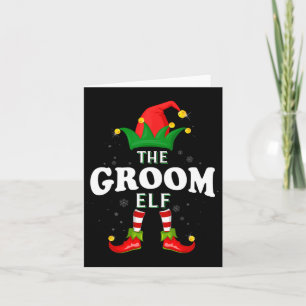 Xmas Groom Elf Family Matching Christmas Pajama  Card