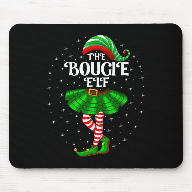 Xmas Group Matching Women Girls The Bougie Elf Chr Mouse Mat (Front)