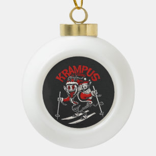 Xmas Gruss Vom Krampus Christmas Devil Ceramic Ball Christmas Ornament