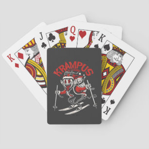 Xmas Gruss Vom Krampus Christmas Devil Playing Cards