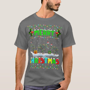 Xmas Guinea Fowl Lighting Santa Merry Christmas Gu T-Shirt