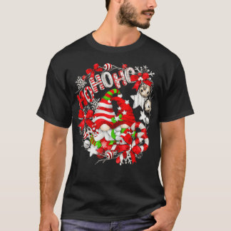 Xmas Hohoho Circle Motif For Christmas Lover Sant T-Shirt