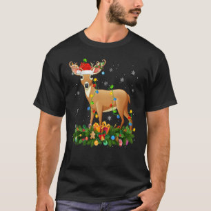 Xmas Holiday Reindeer Hat Santa Deer Christmas T-Shirt