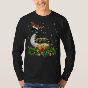 Xmas Holiday Reindeer Hat Santa Loon Bird Christma T-Shirt