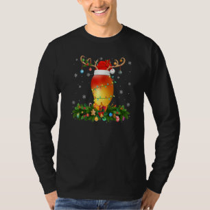 Xmas Holiday Reindeer Hat Santa Mango Christmas T-Shirt
