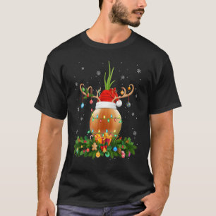 Xmas Holiday Reindeer Hat Santa Onion Christmas T-Shirt