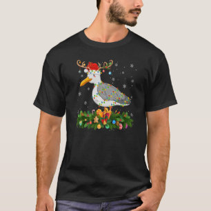 Xmas Holiday Reindeer Hat Santa Seagull Bird Chris T-Shirt