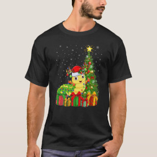 Xmas Holiday Santa Caterpillar Christmas Tree   T-Shirt