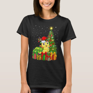 Xmas Holiday Santa Caterpillar Christmas Tree T-Shirt
