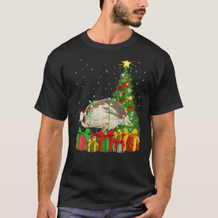 Xmas Holiday Santa Guinea Fowl Bird Christmas Tree T-Shirt