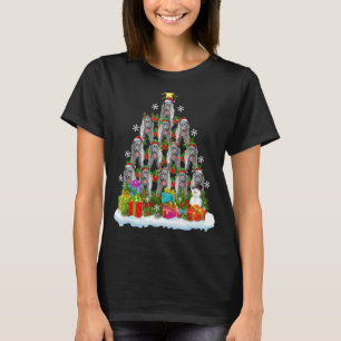 Xmas Holiday  Santa Irish Wolfhound Dog Christmas  T-Shirt