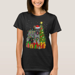 Xmas Holiday Santa Miniature Schnauzer Dog Christm T-Shirt