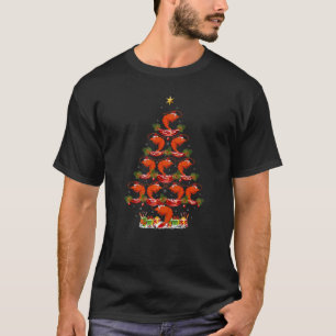 Xmas Holiday  Santa Shrimp Christmas Tree T-Shirt