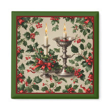 Xmas Holly and Candles Fantasy