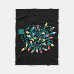 Xmas I’m Fine Everything's Fine Tangled Christmas  Fleece Blanket