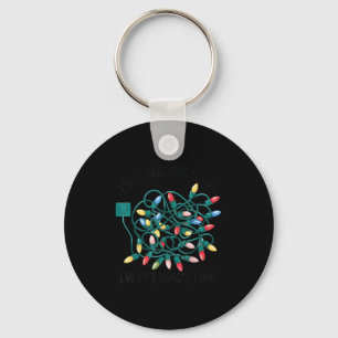Xmas I’m Fine Everything's Fine Tangled Christmas  Key Ring