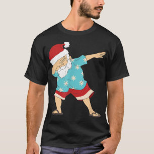 Xmas In July Santa Dabbing Hawaiian Vibes T-Shirt