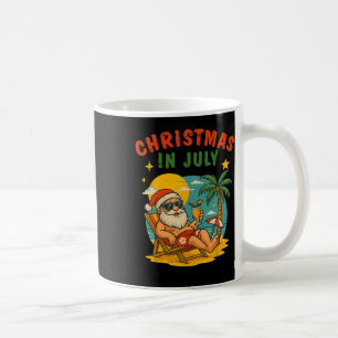 Xmas In July Santa Summer Christmas In July Beach Coffee Mug