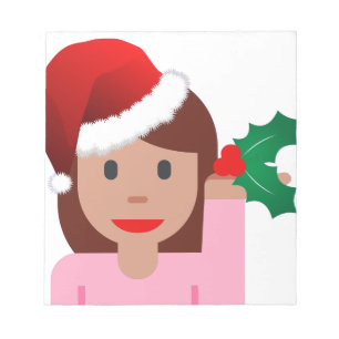 xmas information girl emoji notepad