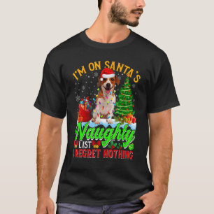 Xmas Jack Russell Terrier Dog On Santa's Naughty T-Shirt