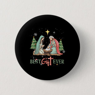Xmas Jesus Christian Xmas Funny Gift Merry Christm 6 Cm Round Badge
