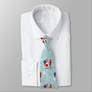 xmas joe biden santa kamala harris icy snowflakes tie