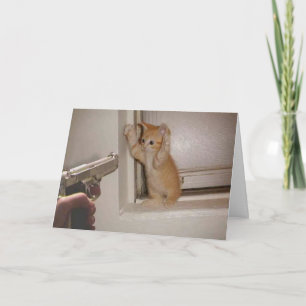 Xmas (Kitty Hold-up) Holiday Card