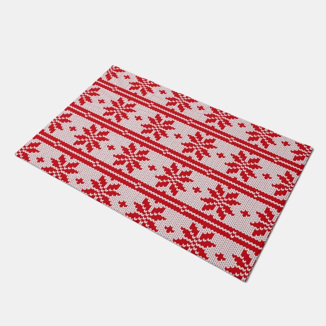 Xmas knitting seamless pattern 1 + your ideas doormat (Angled)