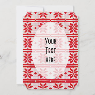 Xmas knitting seamless pattern 1 + your ideas holiday card