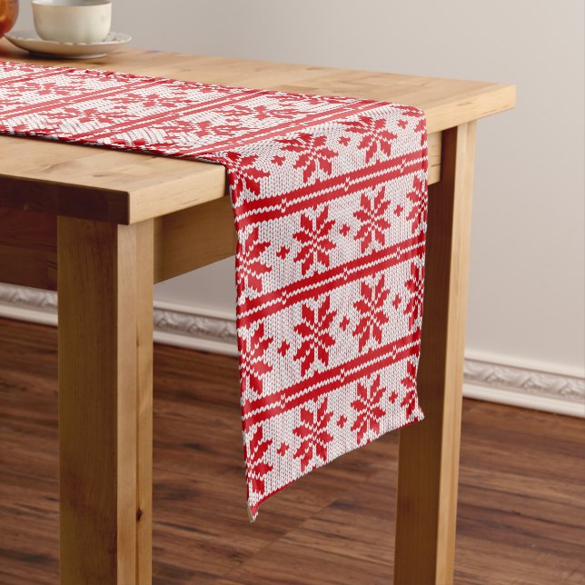 Xmas knitting seamless pattern 1 + your ideas long table runner (In Situ)