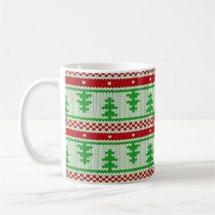Xmas knitting seamless pattern 2 + your ideas coffee mug