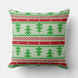 Xmas knitting seamless pattern 2 + your ideas cushion