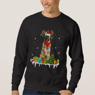 Xmas Leonberger Christmas Lights Santa Reindeer Do Sweatshirt