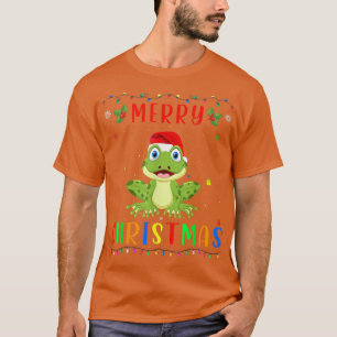 Xmas Light Frog Design Matching Christmas Pajama  T-Shirt