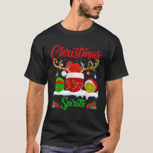 Xmas Light Reindeer Santa Crochet Knitting Christm T-Shirt